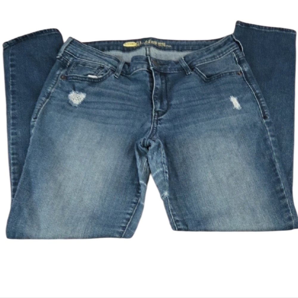Old Navy Tge Rock Star Blue Distressed Mid-Rise Jeans